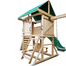 Load image into Gallery viewer, Carindale Play Centre &amp; Swing Set (Green Slide)