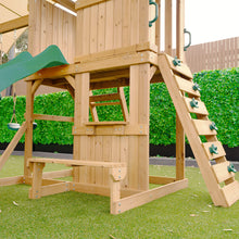 Load image into Gallery viewer, Carindale Play Centre &amp; Swing Set (Green Slide)