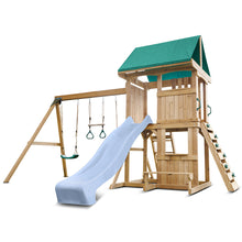 Load image into Gallery viewer, Carindale Swing Set &amp; Playground with 2.2m Slide (Pastel Blue)
