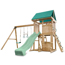 Load image into Gallery viewer, Carindale Swing Set &amp; Playground with 2.2m Slide (Pastel Green)