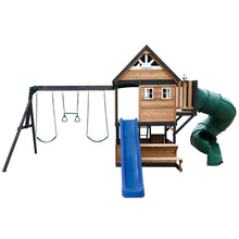 Load image into Gallery viewer, Claremont Swing Set &amp; Playground with 2.2m Slide (Blue)