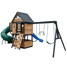 Load image into Gallery viewer, Claremont Swing Set &amp; Playground with 2.2m Slide (Blue)