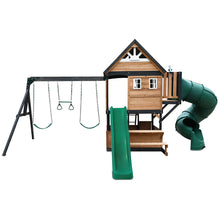 Load image into Gallery viewer, Claremont Swing Set &amp; Playground with 2.2m Slide (Green)