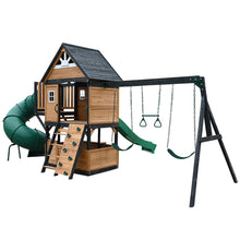 Load image into Gallery viewer, Claremont Swing Set &amp; Playground with 2.2m Slide (Green)