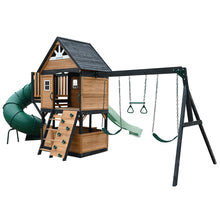 Load image into Gallery viewer, Claremont Swing Set &amp; Playground with 2.2m Slide (Pastel Green)