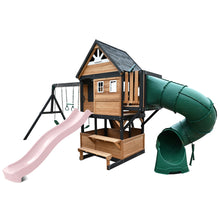 Load image into Gallery viewer, Claremont Swing Set &amp; Playground with 2.2m Slide (Pastel Pink)