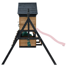 Load image into Gallery viewer, Claremont Swing Set &amp; Playground with 2.2m Slide (Pastel Pink)