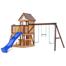 Load image into Gallery viewer, Coventry Play Centre &amp; Swing Set (Blue Slide)