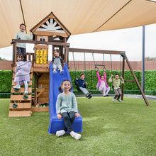 Load image into Gallery viewer, Coventry Play Centre &amp; Swing Set (Blue Slide)