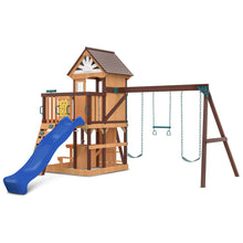 Load image into Gallery viewer, Coventry Swing Set &amp; Playground with 2.2m Slide (Blue)