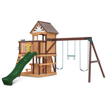 Load image into Gallery viewer, Coventry Swing Set &amp; Playground with 2.2m Slide (Green)