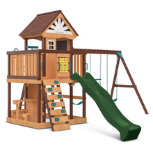 Load image into Gallery viewer, Coventry Swing Set &amp; Playground with 2.2m Slide (Green)