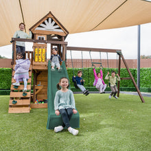 Load image into Gallery viewer, Coventry Play Centre &amp; Swing Set (Green Slide)