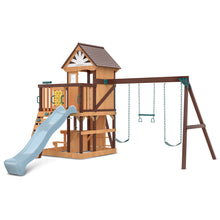 Load image into Gallery viewer, Coventry Swing Set &amp; Playground with 2.2m Slide (Pastel Blue)