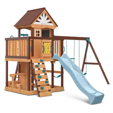 Load image into Gallery viewer, Coventry Swing Set &amp; Playground with 2.2m Slide (Pastel Blue)