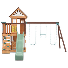 Load image into Gallery viewer, Coventry Swing Set &amp; Playground with 2.2m Slide (Pastel Green)