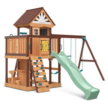 Load image into Gallery viewer, Coventry Swing Set &amp; Playground with 2.2m Slide (Pastel Green)