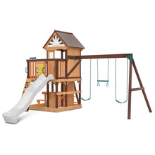 Load image into Gallery viewer, Coventry Swing Set &amp; Playground with 2.2m Slide (White)