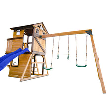 Load image into Gallery viewer, Darlington Play Centre &amp; Swing Set (Blue Slide)