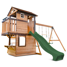 Load image into Gallery viewer, Darlington Swing Set &amp; Playground with 2.2m Slide (Green)