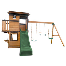Load image into Gallery viewer, Darlington Swing Set &amp; Playground with 2.2m Slide (Green)