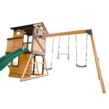 Load image into Gallery viewer, Darlington Play Centre &amp; Swing Set (Green Slide)