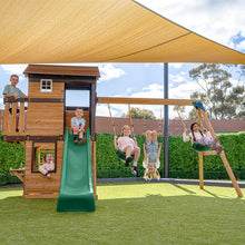 Load image into Gallery viewer, Darlington Play Centre &amp; Swing Set (Green Slide)