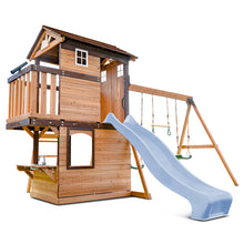 Load image into Gallery viewer, Darlington Swing Set &amp; Playground with 2.2m Slide (Pastel Blue)