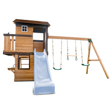 Load image into Gallery viewer, Darlington Swing Set &amp; Playground with 2.2m Slide (Pastel Blue)