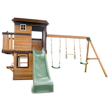 Load image into Gallery viewer, Darlington Swing Set &amp; Playground with 2.2m Slide (Pastel Green)