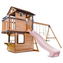 Load image into Gallery viewer, Darlington Swing Set &amp; Playground with 2.2m Slide (Pastel Pink)