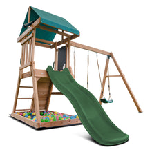 Load image into Gallery viewer, Greenvale Swing Set &amp; Playground with 1.8m Slide (Green)