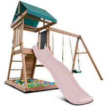 Load image into Gallery viewer, Greenvale Play Centre with 1.8m Pastel Pink Slide