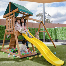 Load image into Gallery viewer, Greenvale Swing Set &amp; Playground with 1.8m Slide (Yellow)