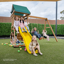 Load image into Gallery viewer, Greenvale Swing Set &amp; Playground with 1.8m Slide (Yellow)