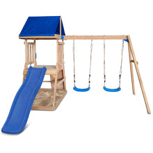 Load image into Gallery viewer, Hazelbrook Swing Set &amp; Playground with 1.8m Slide (Blue)