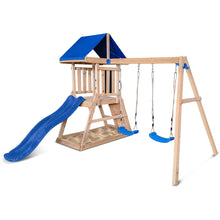 Load image into Gallery viewer, Hazelbrook Swing Set &amp; Playground with 1.8m Slide (Blue)