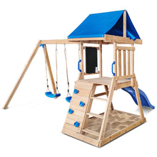 Load image into Gallery viewer, Hazelbrook Swing Set &amp; Playground with 1.8m Slide (Blue)