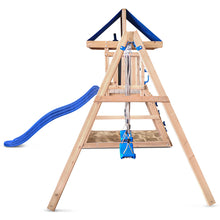 Load image into Gallery viewer, Hazelbrook Swing Set &amp; Playground with 1.8m Slide (Blue)
