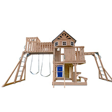 Load image into Gallery viewer, Kensington Play Centre &amp; Swing Set (Blue Slide)