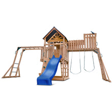 Load image into Gallery viewer, Kensington Swing Set, Monkey Bars &amp; Playground with 2.2m Slide (Blue)