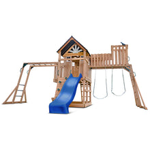 Load image into Gallery viewer, Kensington Swing Set, Monkey Bars &amp; Playground with 2.2m Slide (Blue)