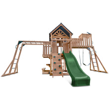Load image into Gallery viewer, Kensington Swing Set, Monkey Bars &amp; Playground with 2.2m Slide (Green)