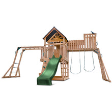 Load image into Gallery viewer, Kensington Swing Set, Monkey Bars &amp; Playground with 2.2m Slide (Green)