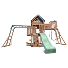 Load image into Gallery viewer, Kensington Swing Set, Monkey Bars &amp; Playground with 2.2m Slide (Pastel Green)