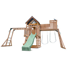 Load image into Gallery viewer, Kensington Swing Set, Monkey Bars &amp; Playground with 2.2m Slide (Pastel Green)