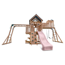 Load image into Gallery viewer, Kensington Swing Set, Monkey Bars &amp; Playground with 2.2m Slide (Pastel Pink)