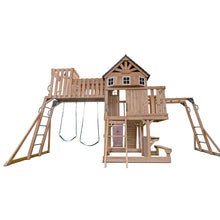 Load image into Gallery viewer, Kensington Swing Set, Monkey Bars &amp; Playground with 2.2m Slide (Pastel Pink)