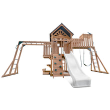 Load image into Gallery viewer, Kensington Swing Set, Monkey Bars &amp; Playground with 2.2m Slide (White)