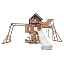 Load image into Gallery viewer, Kensington Swing Set, Monkey Bars &amp; Playground with 2.2m Slide (White)